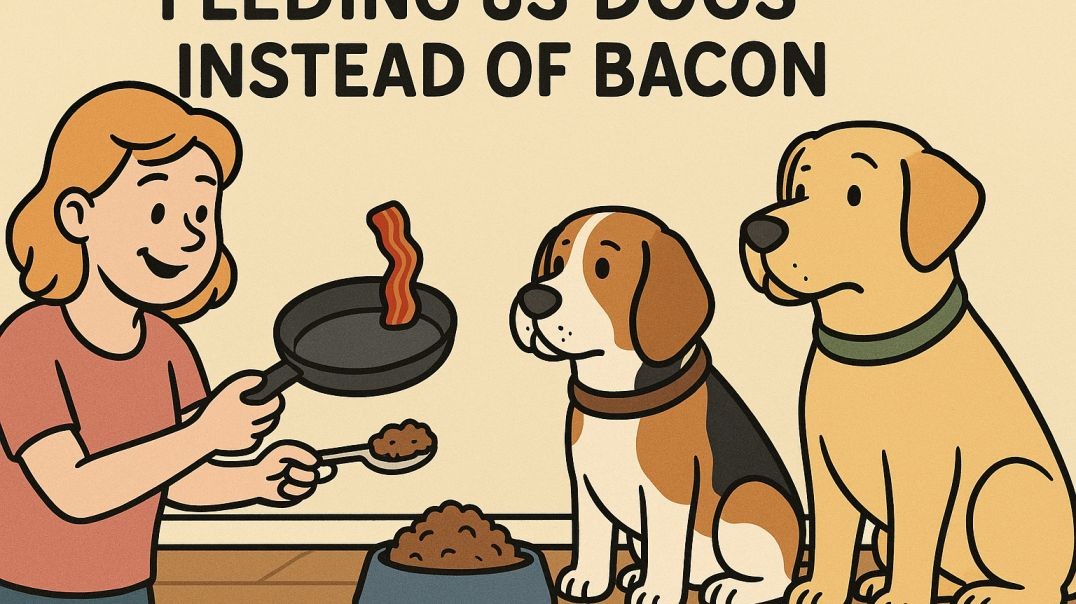 Feeding us dog instead of bacon