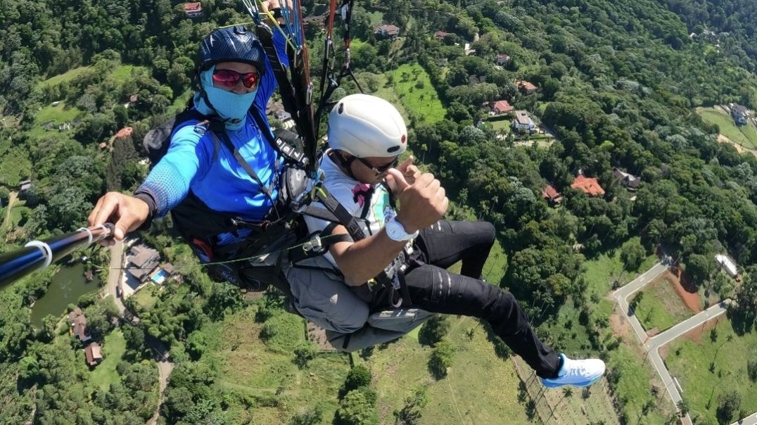 Paraglider in dominican republic